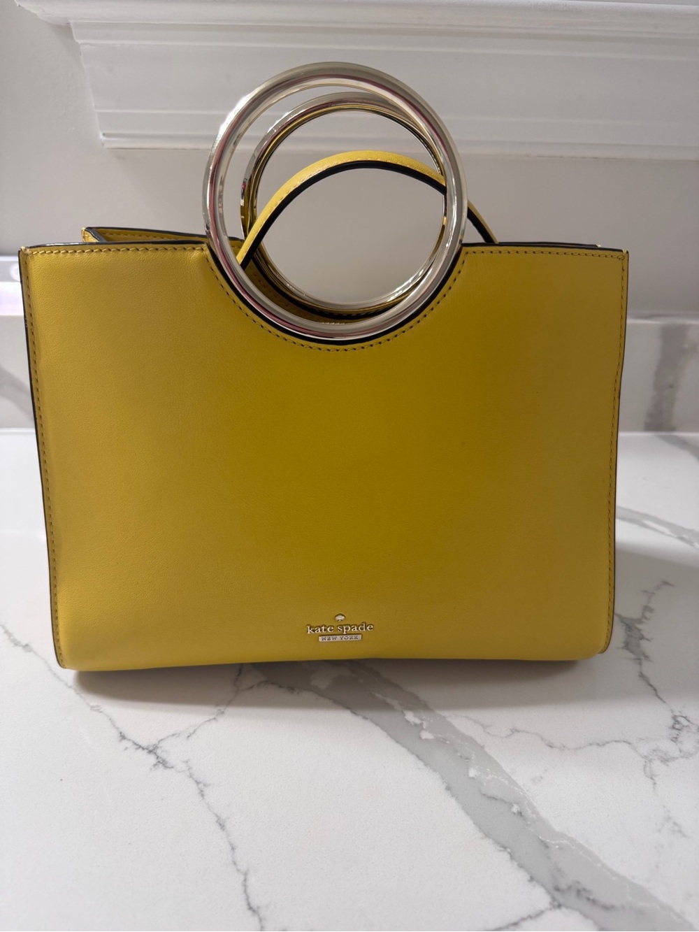 kate spade Yellow Leather Ring-Handle Tote